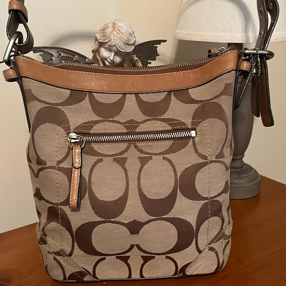 Coach Brown Signature , Convertible Strap Duffel / Crossbody bag